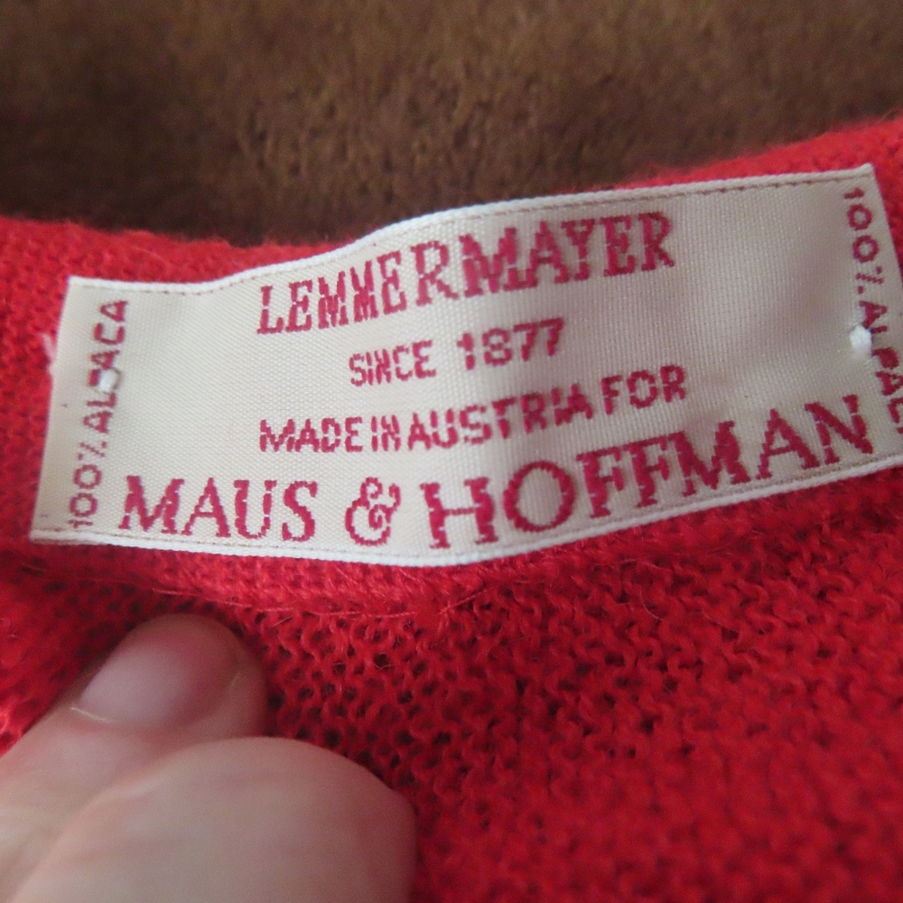 Maus & Hoffman Cardigan Sweater Men 42  Alpaca Lemmermayer Austria - Picture 4 of 5